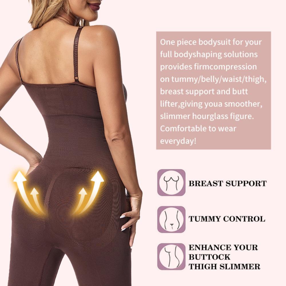 Plus-size Postpartum Shapewear Hip-lift Midriff Corset Seamless Crew Neck Strap Bodysuit