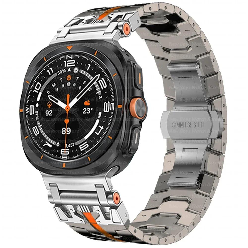 Stainless Steel Bracelet for Samsung Galaxy Watch Ultra 47mm Band for SAMSUNG 7 GALAXY ULTRA 47MM Men Business Strap Watchband