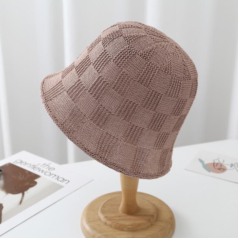 Braided Fisherman Cap Summer Autumn Decorative Bucket Hat for Women UV Protection Panama Sun Caps Vacation Beach Hats