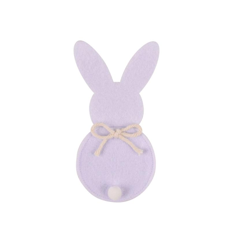 Cutlery Case Lovely Rabbit Cutlery Holder Cutlery Bag for Easter Christmas New Year Decor Non Woven Cloth Resuable 6PCS
