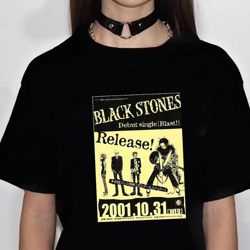 Anime Nana Osaki Print T-shirts Men's Women's Short Sleeve Cotton Casual T-shirt Oversize Harajuku Streetwear Clothes