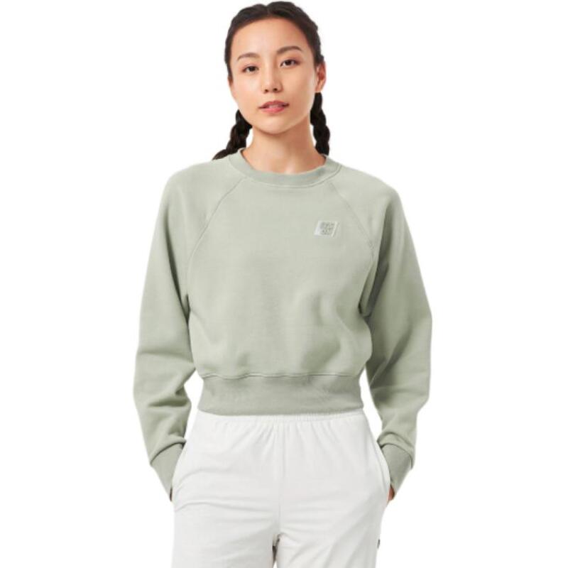 DECATHLON Comfortable Soft Short Sweatshirt with Round Neck Women's Sky Orchid