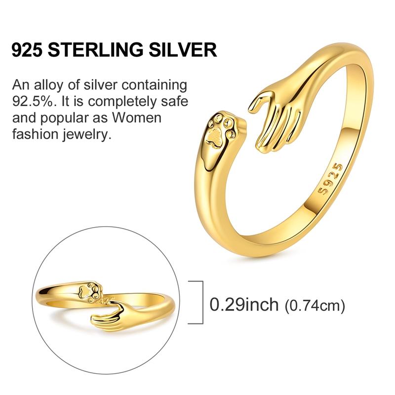 Copper Golden Collection Open Ring Authentic Star Shape Moon Zircon Wedding Anniversary Rings Jewellery Gift Ideal For Women