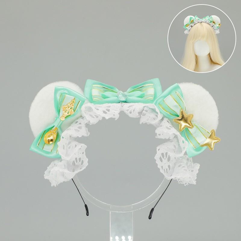 Handmade Kawaii Bear Ear Headband Lolita Fashion Cosplay Anime Girl Softie Style Hair Accessory
