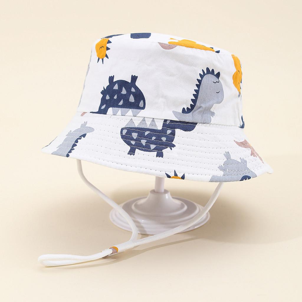 Cartoon Dinosaur Baby Sun Hat With Wide Brim For Outdoor Sun Protection In Spring Summer