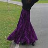 2025 Autumn/Winter Chinese-Style Printed A-Line Midi Swing Skirt for Women - Thick, Stylish, and Elegant