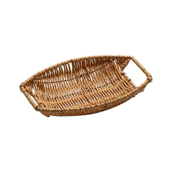 Wicker Serving Basket Imitation Fruit Bowl Rattan Woven J