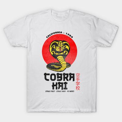 Talla Asiática Camiseta Unisex de Algodón Camiseta Estampada Camiseta Cobra Kai Estampado sin Corte Corte Regular