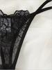 Temptation Floral Lace Three-Point Lingerie Set with Hollow Design