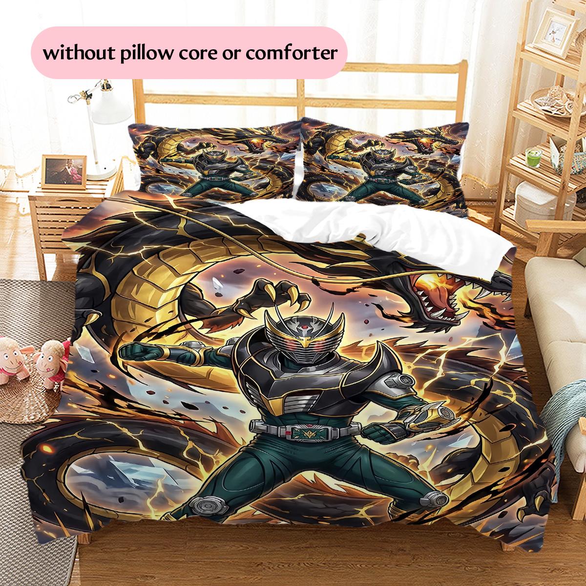 

Rider RyukiPattern Bedding Quilt Set Home Decoration Gift (1 * duvet cover + 2 * pillowcase without core) 135x200cm
