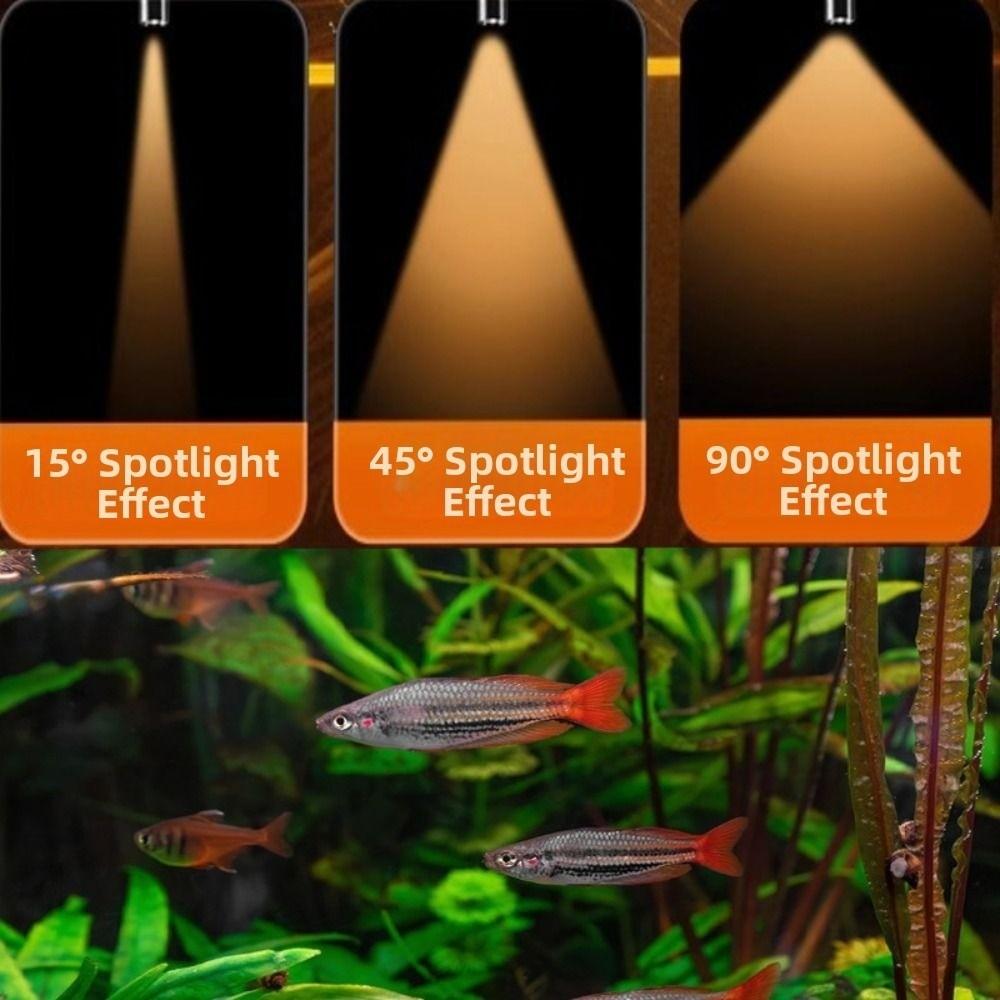 Clip-On USB Clamp Book Light Zoomable Aquarium Lamp Portable Fish Tank Clip Lamp  Book Reading