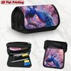 1pc Peacock Design Double Layer Flip Pencil Case & Storage Cover - Multi-Layer Flip Cover with Zipper Closure, Suitable For, Office, Travel, Stylish P
