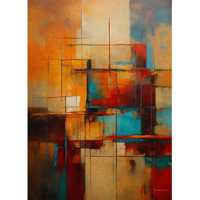 

Abstract Geometric Structure Dividing Line Prints Poster Canvas Painting Modern Wall Art Pictures Living Room Bedroom Home Decor 21x30cm No Framed