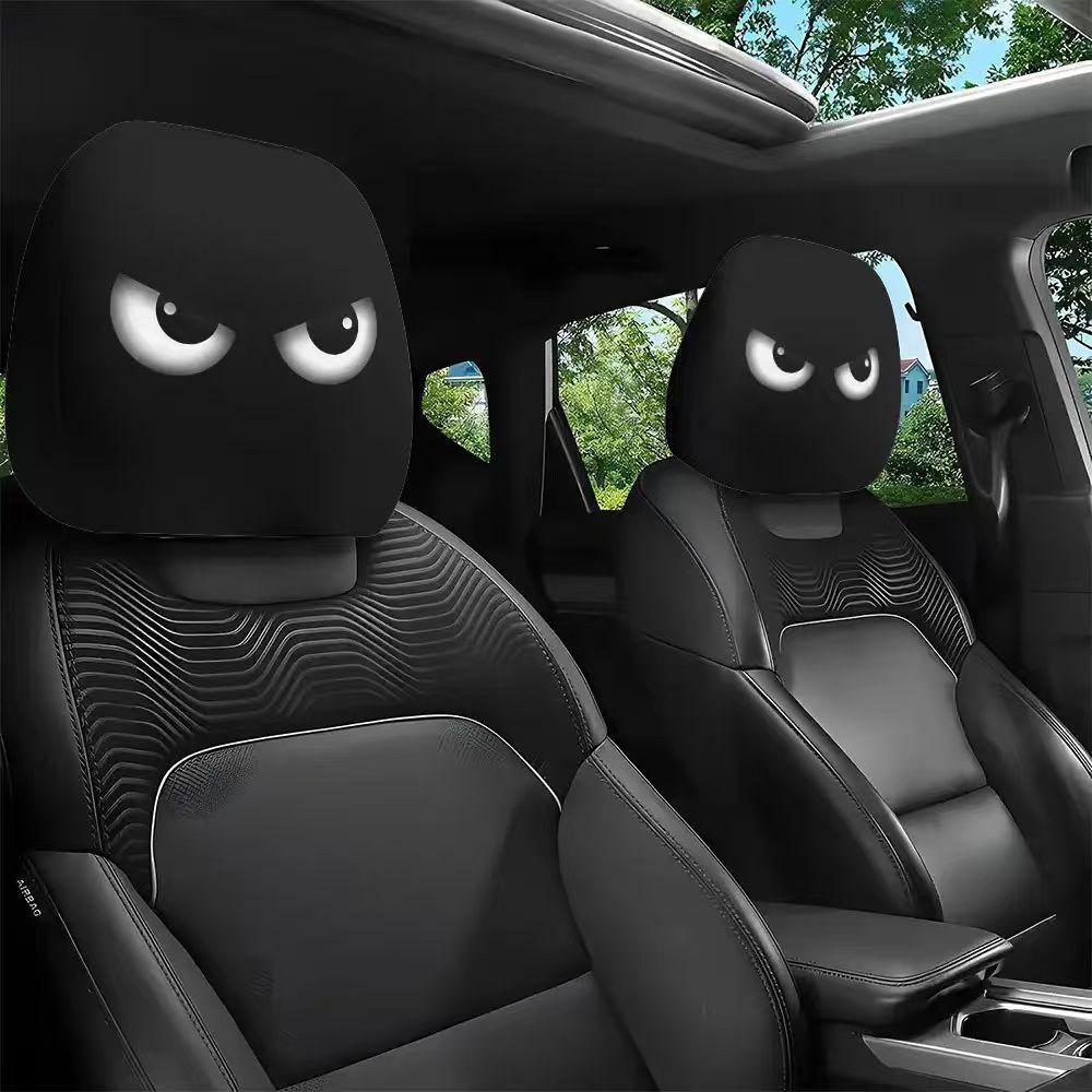 Funny Expression Car Pillowcase, Elastic Printed Pillowcase, Creative and Novel Car Pillowcase Making