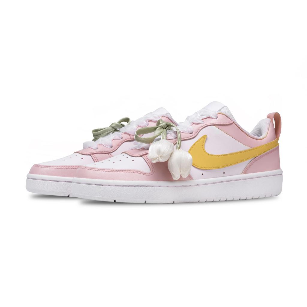 Nike Court Borough Twenty, Dopamine Dressing Low Top Skateboard Shoes Women's Pink BQ5448-100Team329-)