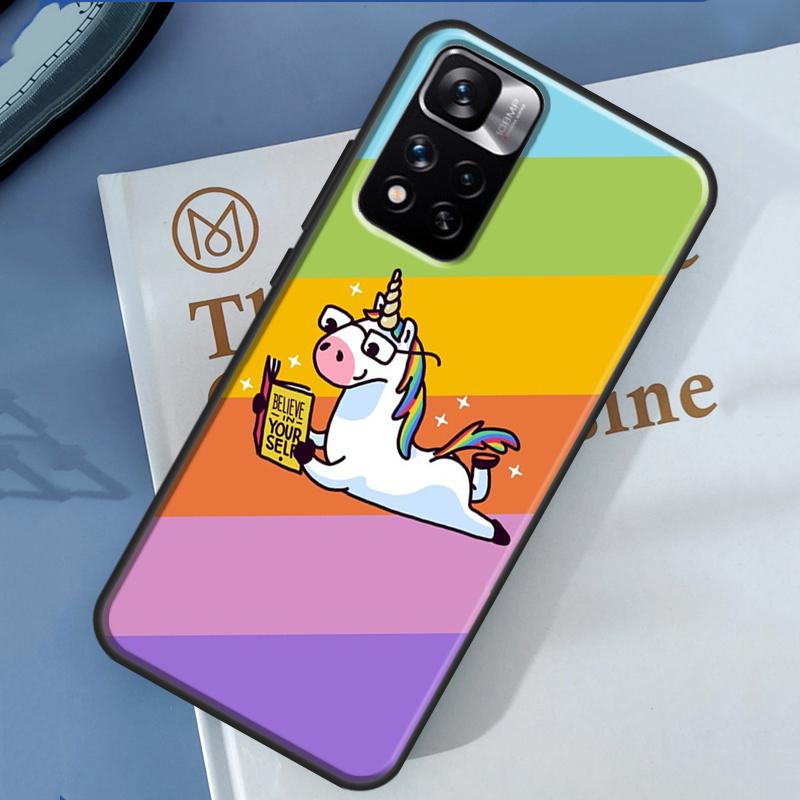 Cartoon Rainbow Unicorn Case For Xiaomi Redmi 13C 10C 12C 14C Redmi Note 14 13 Pro 12 11 9 10 9S 10S 11S 12S Cover