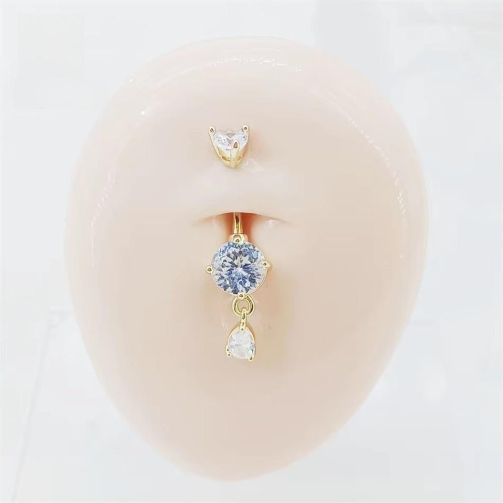 Teardrop Shape Navel Ring Crystal Belly Piercing Jewelry Fashion Belly Button Rings Daily