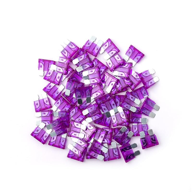 100Pcs 3 Amp Fuses HVAC ATC/ATO Stanbdard Fuse, 3A Car Fuse Blade for Automotive, Truck, Boat, Motorcycle