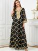 Dubai Women's Long-Sleeved Fashion Robe Dress