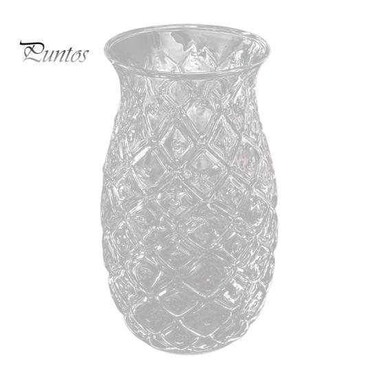 Cold And Hot Drink Glass Pineapple Embossed Cup, 480ml Juicer Tumbler for Drinks, Soda Retro Textured Water Coffee Home Bar, Vintage Gift Women