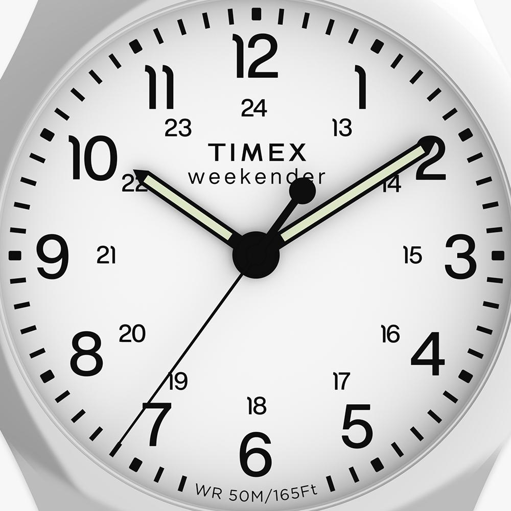 [Timex] Weekender New England Three-Hands Brown Leather Wristwatch 39mm TW2Y35800