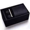 Fashion Handkerchief Wide Tie Sets Tie Clip Pocket Squares Cravat Business Classic Cufflinks Clip Box Men