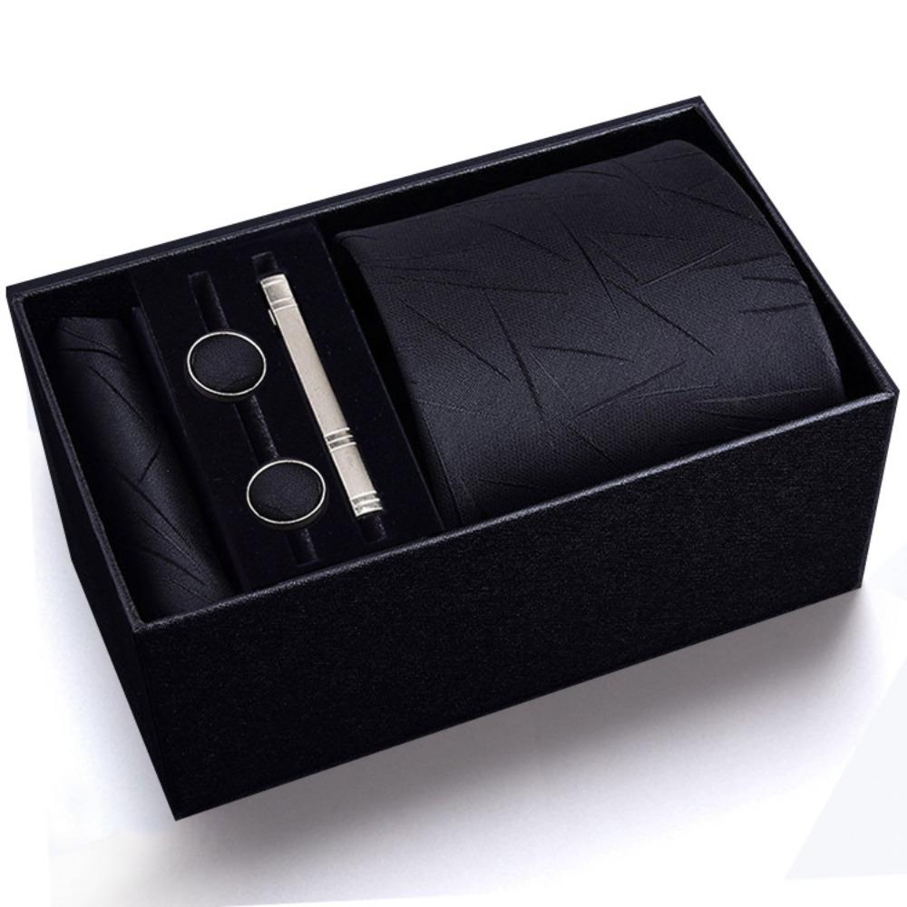 

Fashion Handkerchief Wide Tie Sets Tie Clip Handmade Cravat Business Classic Men s Neck Tie Men