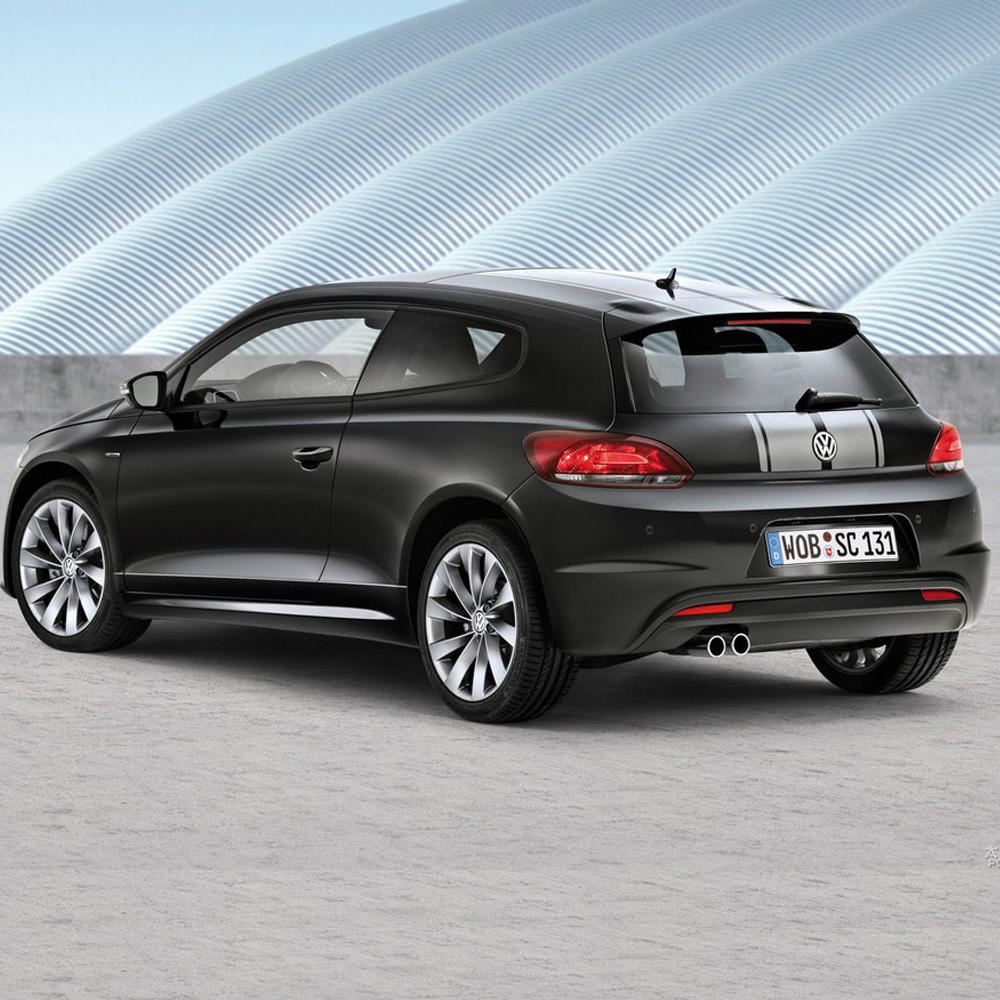 Autocollants Volets Pour Vitres Latérales Arrière Volkswagen Scirocco 2009-2018 - Noirs Brillants - Décoratifs, Faciles à Poser - Lot De 2