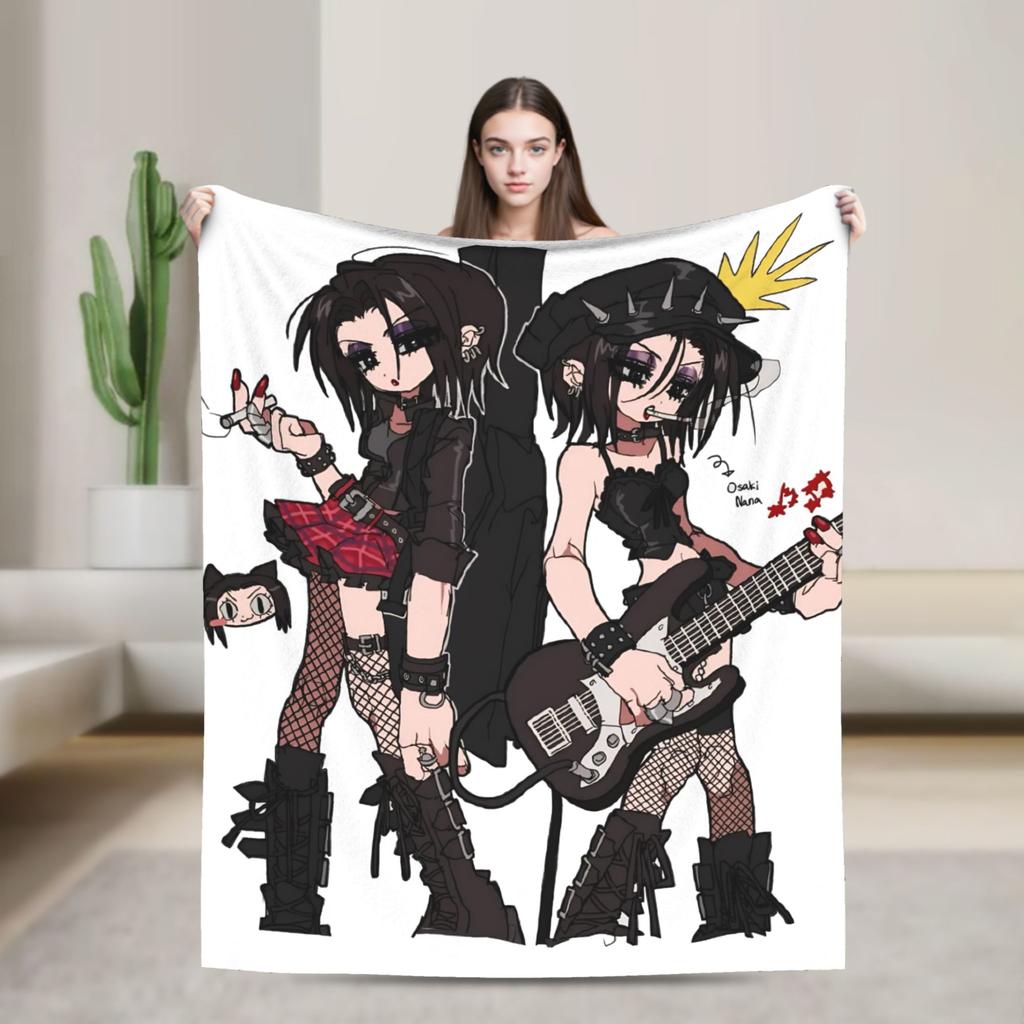 Nana Anime Blankets Flannel Funny Soft Throw Blankets for Chair Covering Sofa Autumn/Winter