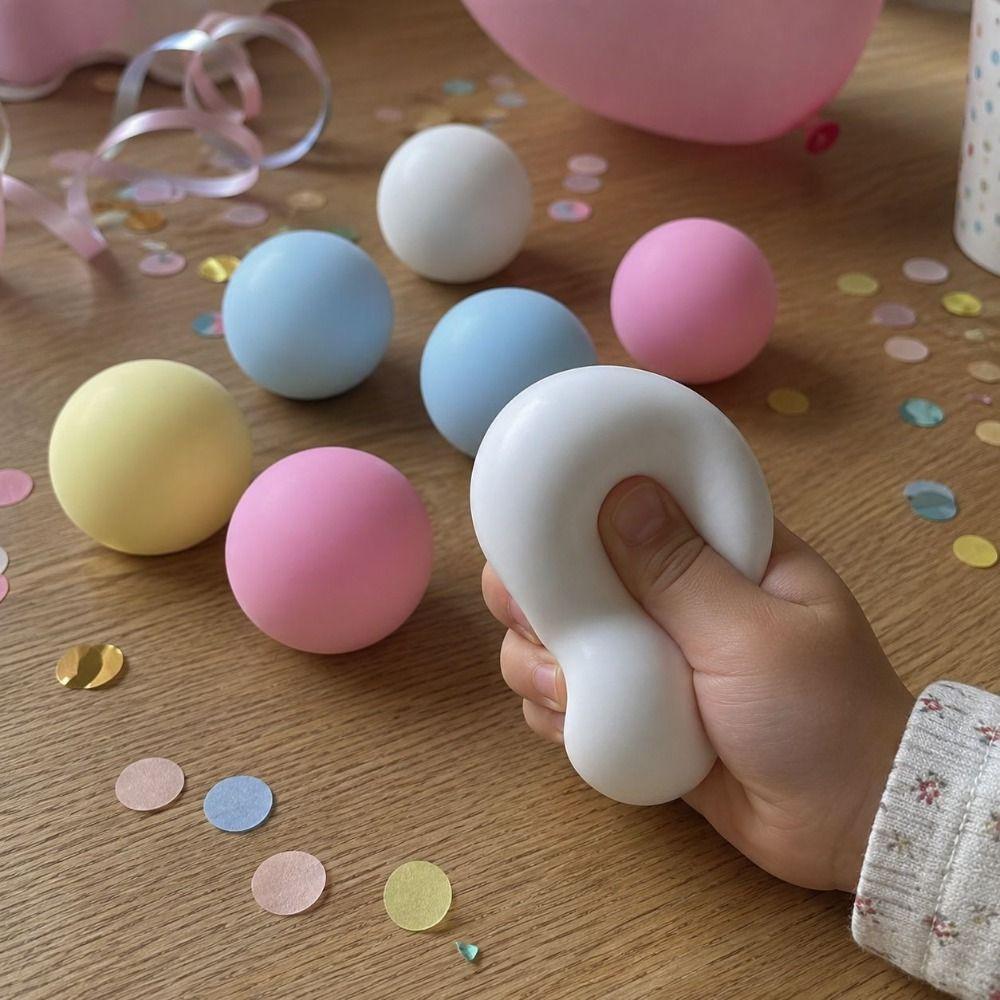 Bunter Squishy Ball Knetball Sensorisches Fidget Spielzeug Neuheit Langsam Aufgehender Ball Kind Erwachsene