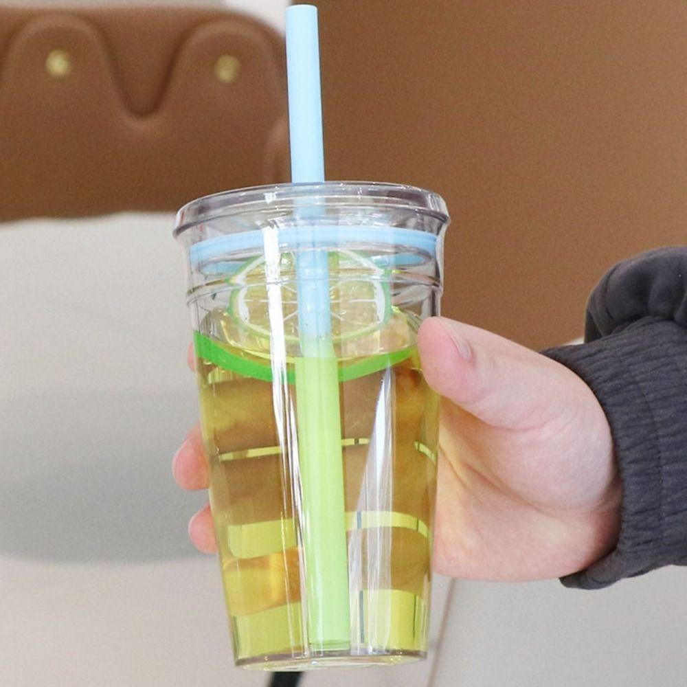 450ml Coffee Cup Reusable Car Tumbler Fashion Straw Cup Home