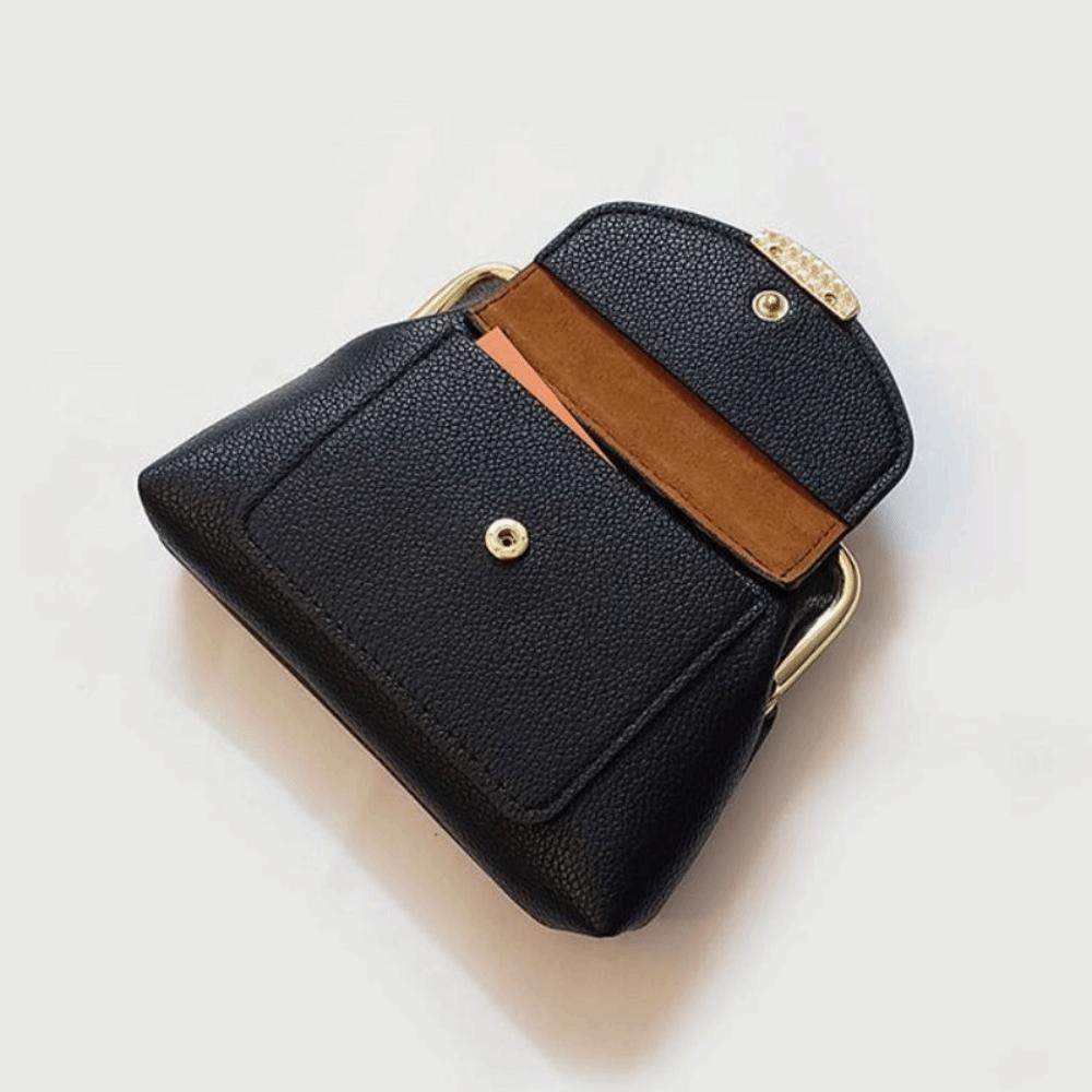 PU Leder Mini Schloss Clip Münzbörse Litschi Muster Kleine Artikeltasche Kussverschluss Leder Geldbörse Geschenk