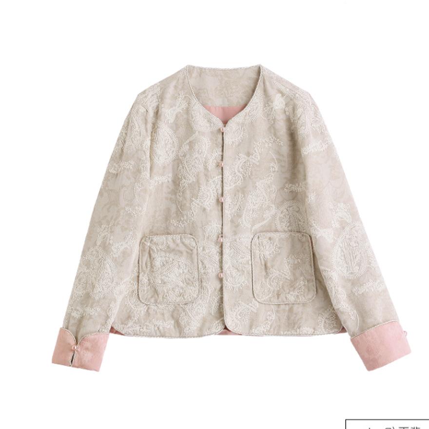 Light coat women's spring and autumn new unique super good-looking temperament thin short top