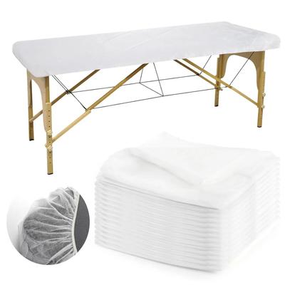 30PCS Disposable Fitted Massage Table Sheets, Heavy Duty Elastic Disposable Bed Cover, Breathable Fitted Sheets for Spa Salon