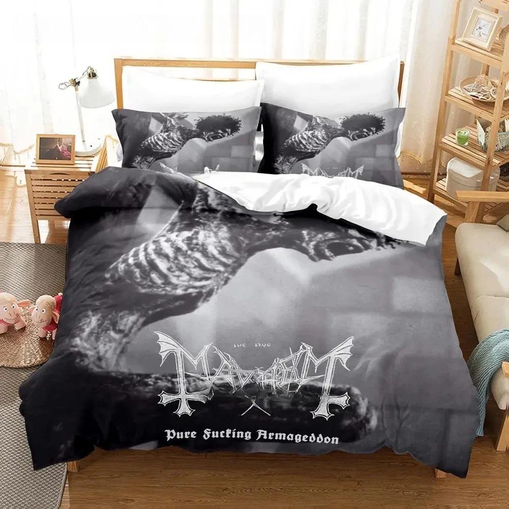 

Mayhem Distressed Bedding Set Single Twin Full Queen King Size Bed Set Aldult Kid Bedroom Duvetcover Sets Skeleton Bed Sheet Set EU single(135x200cm)