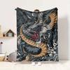Dragon Art Flannel Blanket Throw Blanket Soft Warm Sofa Bed Camping Car home Decor Unique Christmas Gift C930206