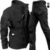 Windproof Waterproof Biker Suit Men Jacket Pants Sets Winter Shark Skin  Soft Shell Uniform Warm Fleece Coats
