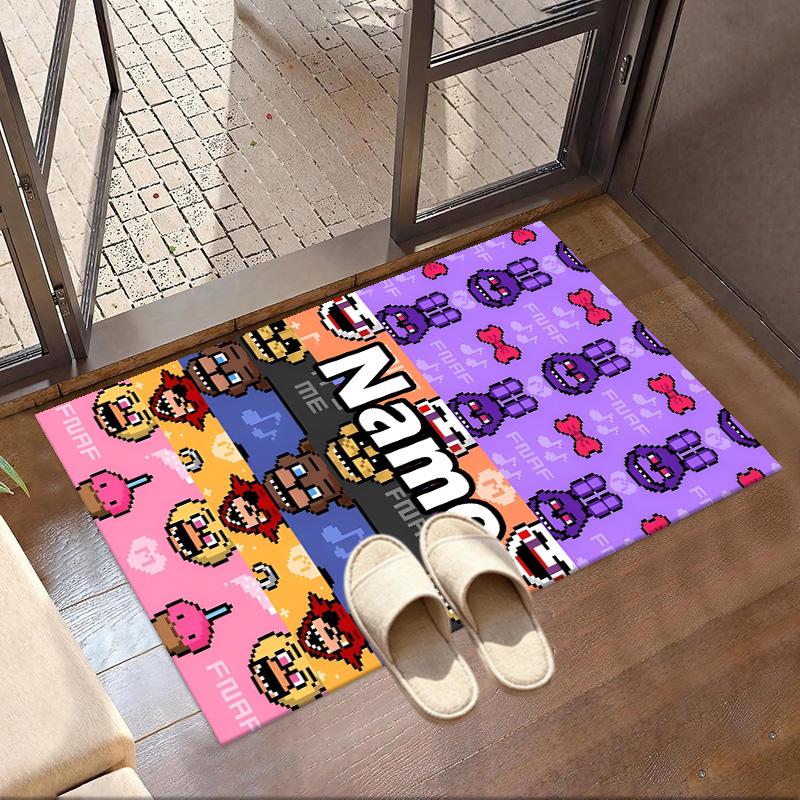 Custom Name Personalized Five Nights at Freddy's Print Carpet, Versatile Home Decor Rug, for Playroom, Apartment, Balcony, Entryway, Hallway Gift