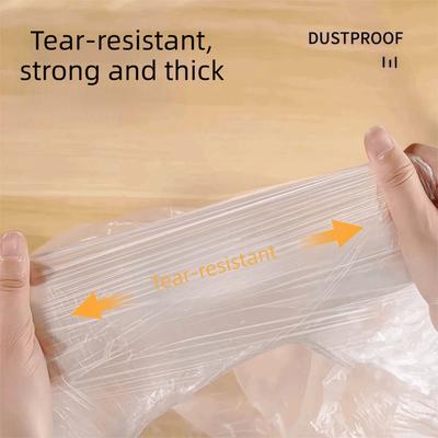 3Pcs Transparent Disposable Bed Dust Cover Waterproof Elastic Edges Sofa Protective Film Thick Plastic Easy Application