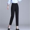 Spring Summer Korean Stytle Pant Women Clothing Loose High Waist Elegant Office Lady Trousers Casual Straight Long Pants Pockets