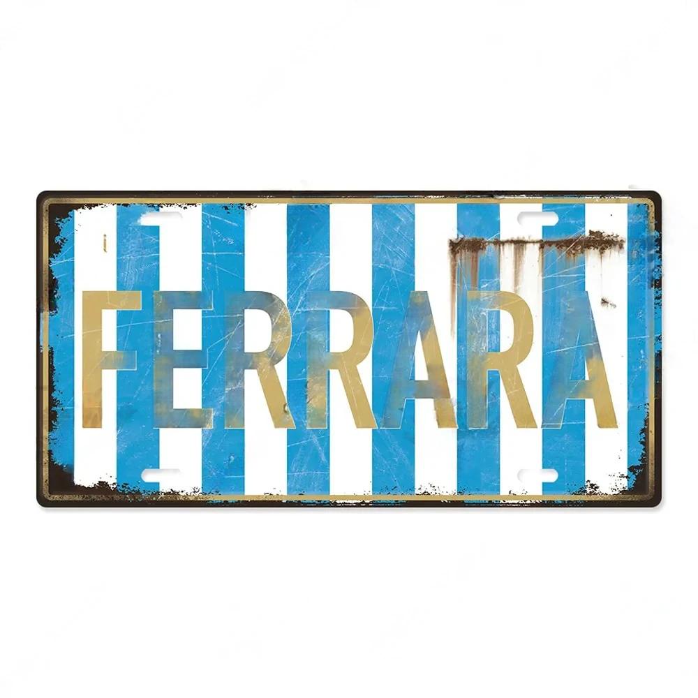 FJ Decor Italy City Metal Tin SignS Licenses Plate Plaque Vintage Wall Ari for Pub Club Man Decors
