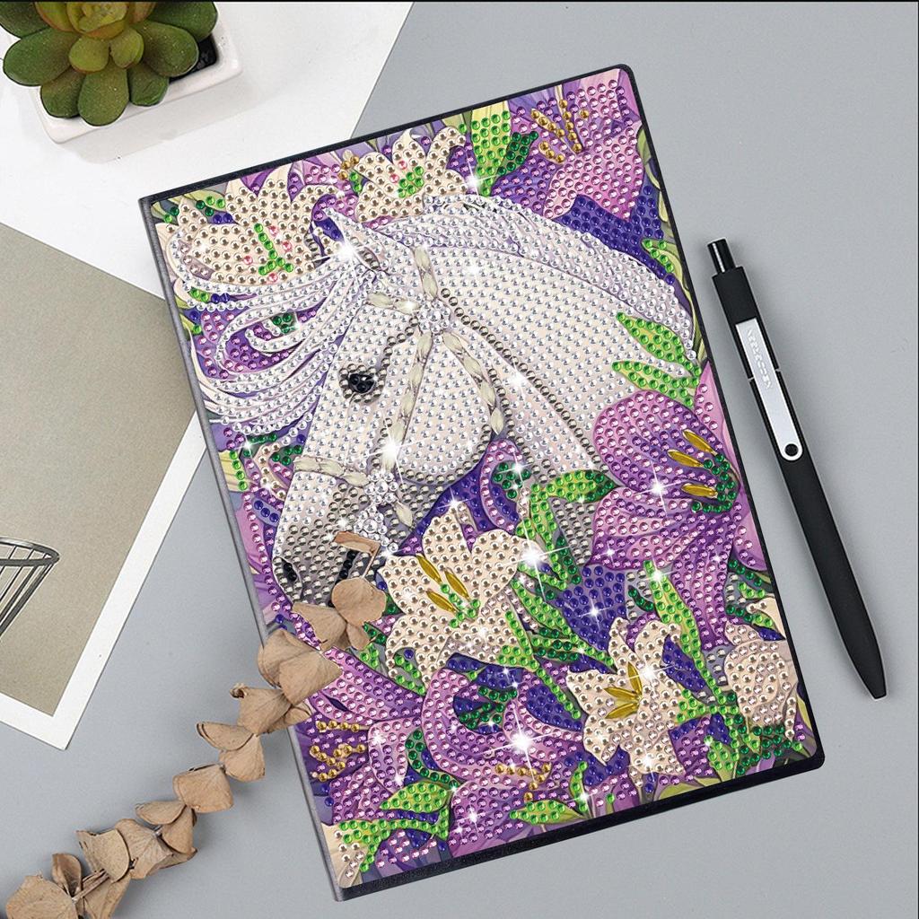 Handmade DIY Xian Porcelain Diamond Painting Notebook: Creative Educational Toy & Gift for Elementary Students, Teachers, and Kids with Stickers