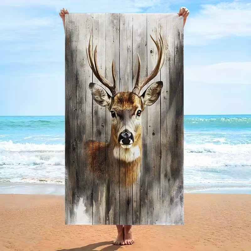 Süßes Rosa Giraffenmuster Strandtuch Cartoon-Tier Giraffenmuster Schnelltrocknend Sandfreies Saugfähiges Handtuch für den Sommerstrand
