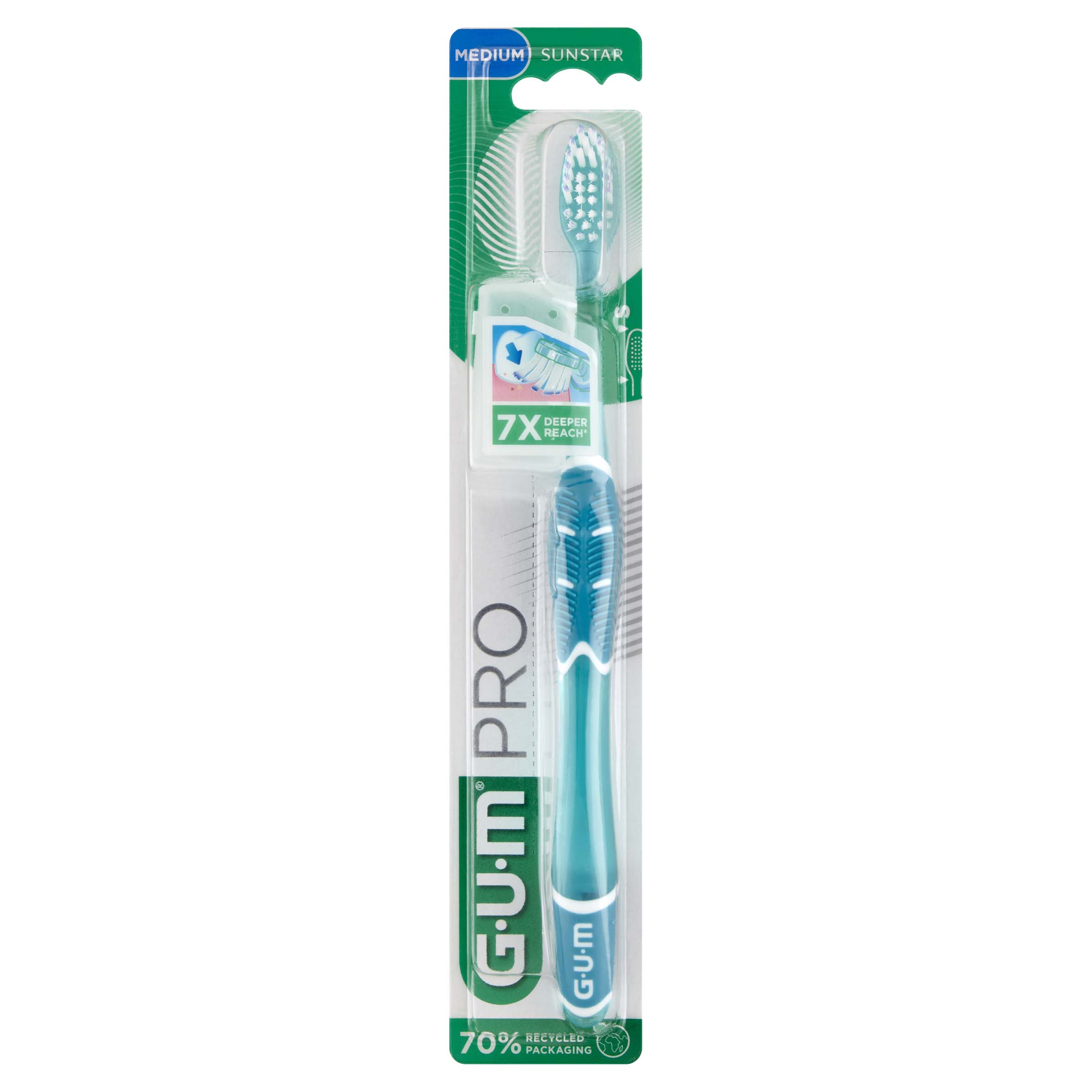 Escova de dentes Sunstar GUM Technique Pro, maciez média 528, 1 peça
