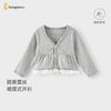 Tongtai Girls' Spring/Autumn V-Neck Knitted Cardigan