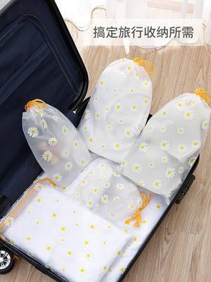 Organizador de armazenamento de sapatos portátil saco de armazenamento de viagem saco de armazenamento de plástico transparente à prova dwaterproof água cordão eco sacos cosméticos