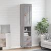 VidaXL Highboard Sonoma Grey 34.5x34x180 Cm Engineered Wood 3200239