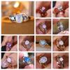 New Australian Treasure Oval Zircon Wedding Ring Fashionable and Elegant Horse Eye Engagement Women's Mother's Day Accessories
