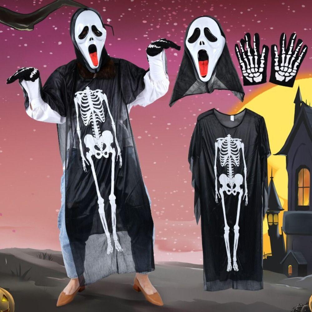 Hodeplagg Barneskjelettdrakt Morsom Halloween Utkledning Mote Skallekostymer Dekor