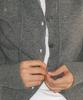 RONRON Mini Pocket Hooded Knit Cardigan Gray